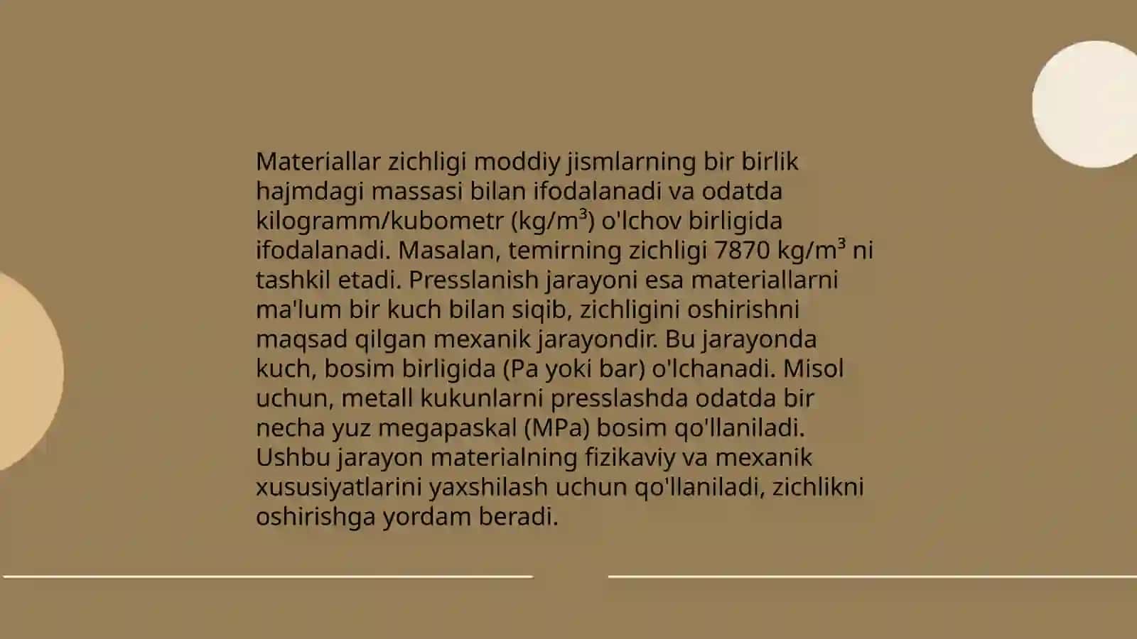 Presslanadigan massaning texnologik xossalarni aniqlashning nazariy asoslari va unga ta'sir omillar,texnologik xossalarni aniqlash usullari 4