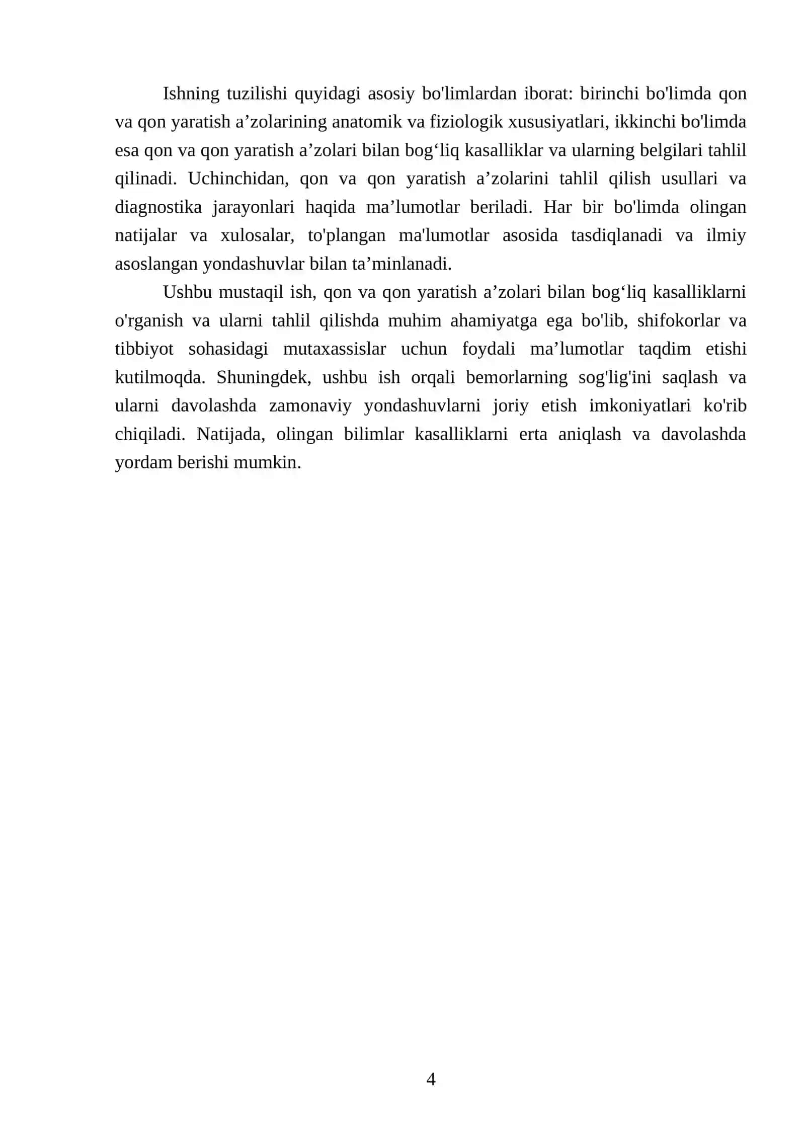 Qon va qon yaratish aʼzolari bilan ogʻrigan bemorlarni namoyish va tahlil qilish 4