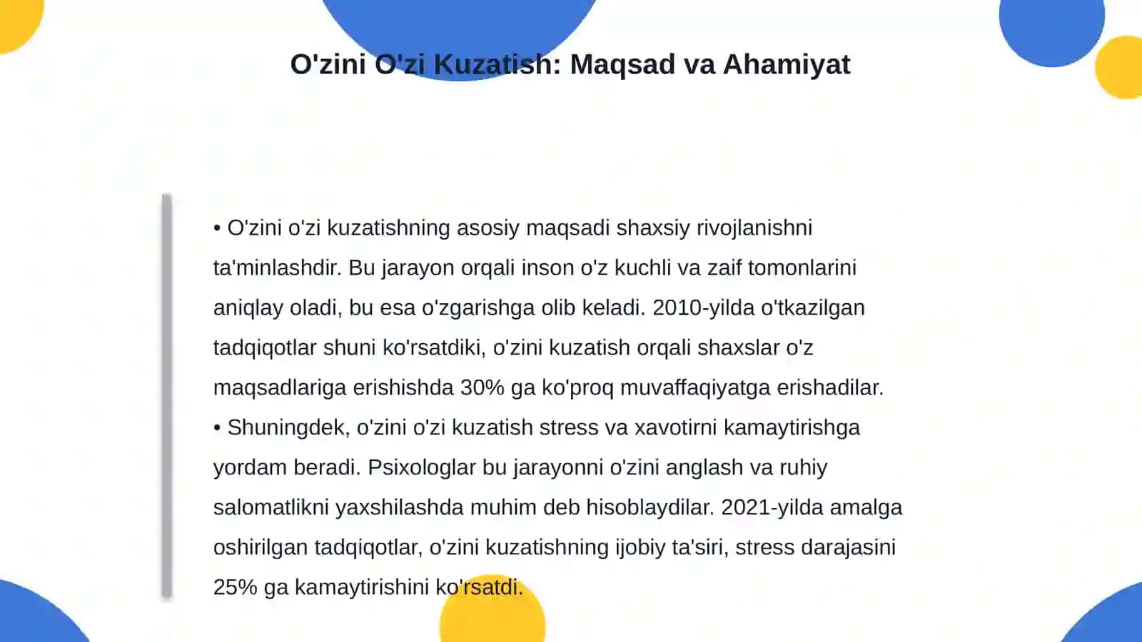 O'zini O'zi Kuzatish 4