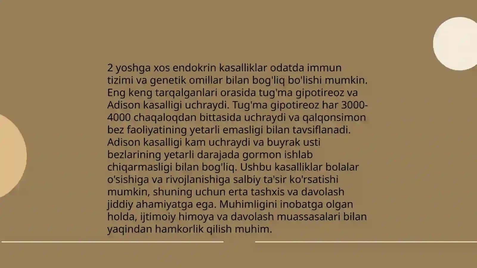 Ichki sekretsiya bezlarining yosh xususiyati va endokrin kasalliklar 4