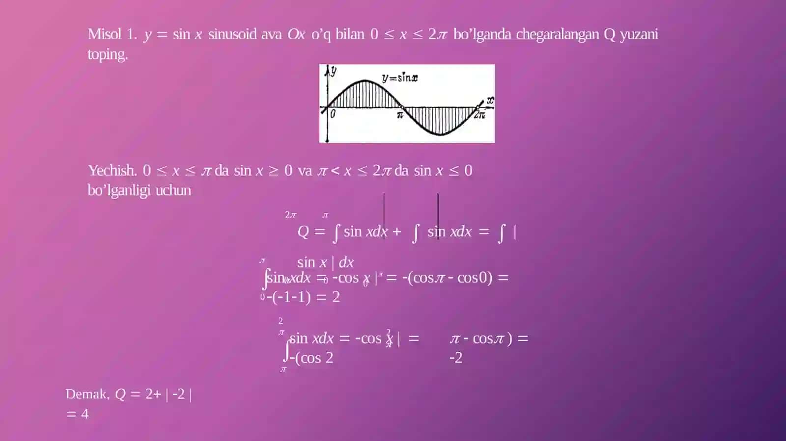 Aniqintegralning geometrik tatbiqlari 4