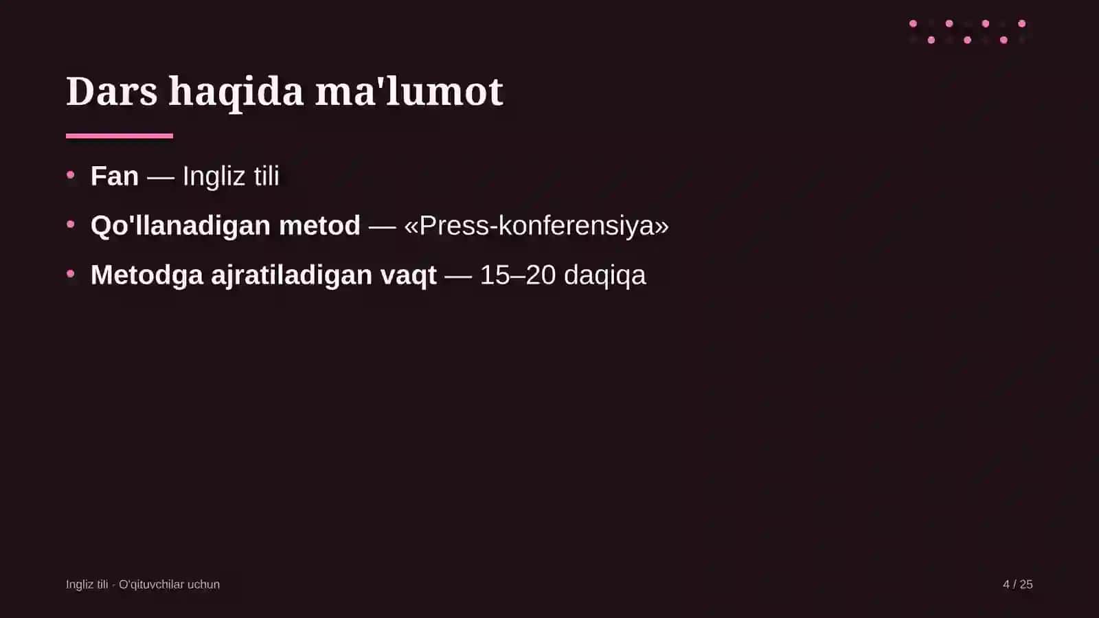 ingliz tili darslarida press konferensiya metodidan foydalanish 8108 4