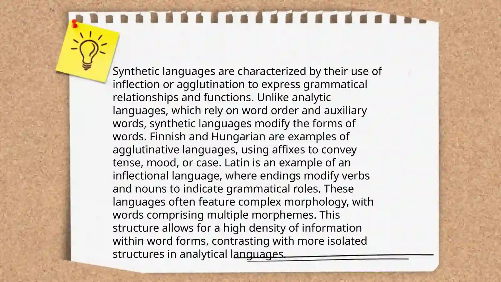 Morphological classification of languages 4