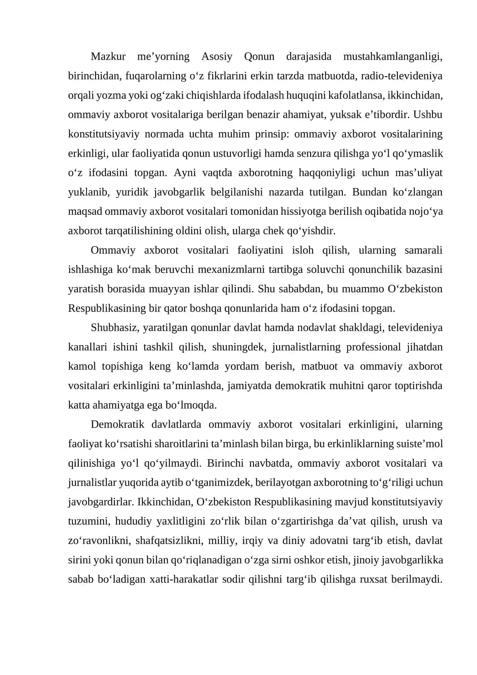 OAV( ommaviy axborot vositalari)da soʻz erkinligi 4