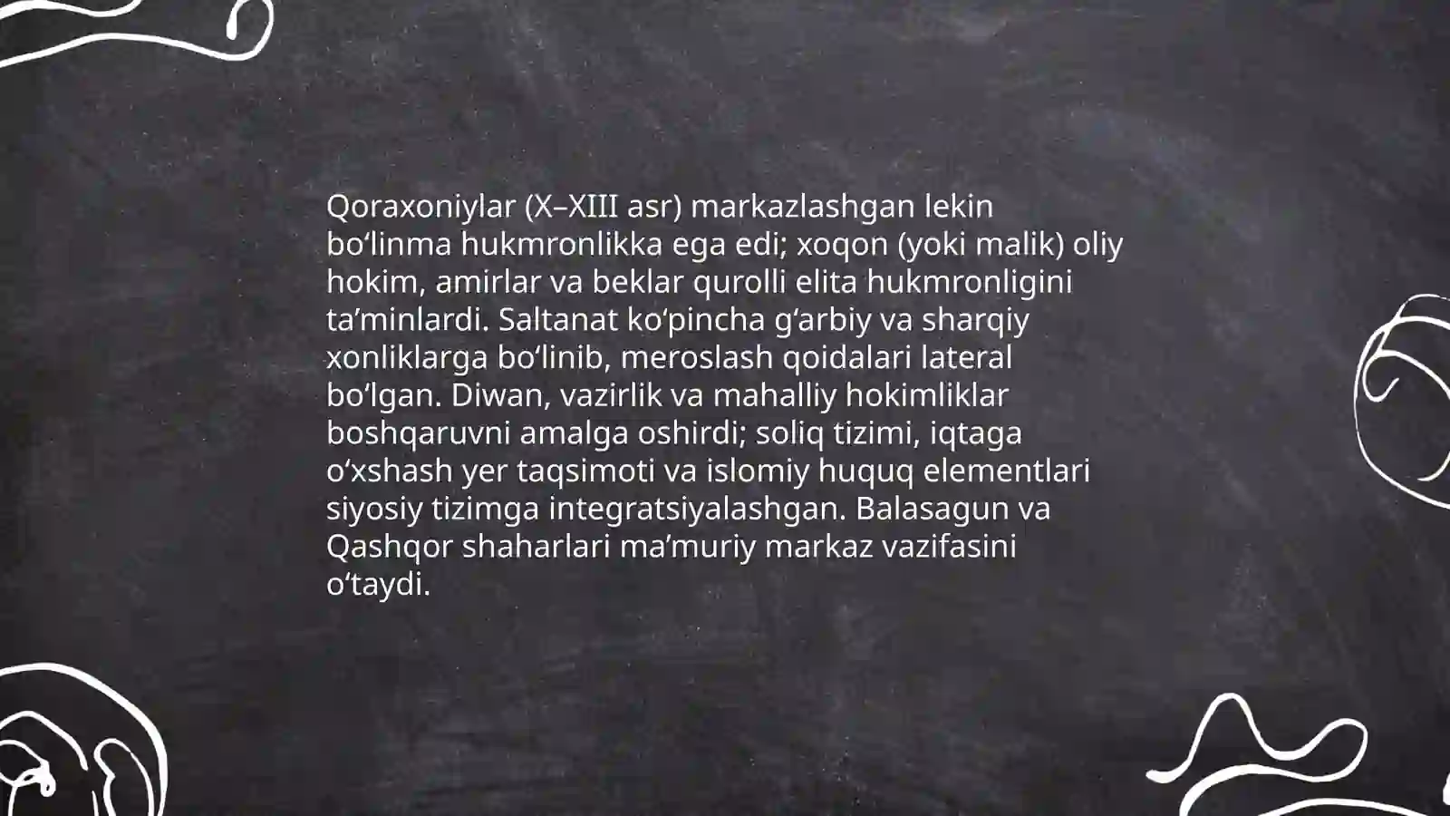 Qoraxoniylar 4