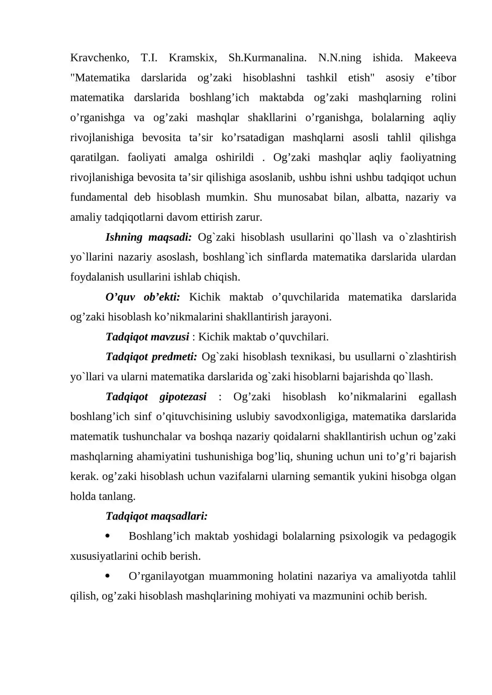 Boshlang’ich sinflarda og’zaki sanash usullarini o’rganishning nazariy asoslari 4