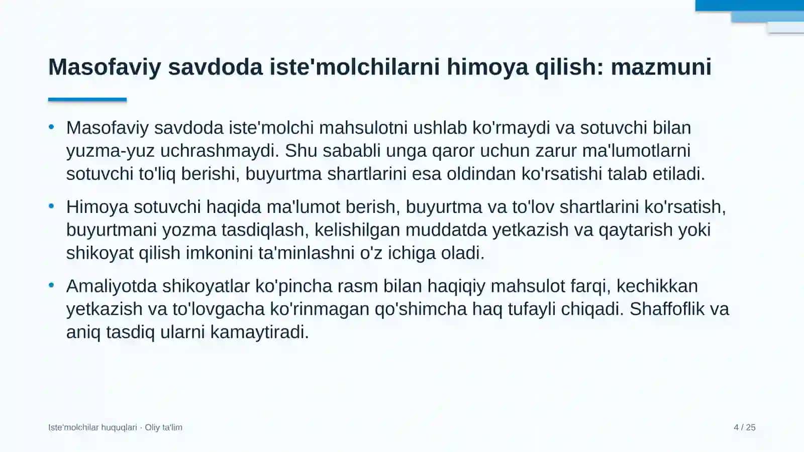 bolalar nashrlarida masofaviy savdoda iste'molchilarni himoya qilish 3623 4