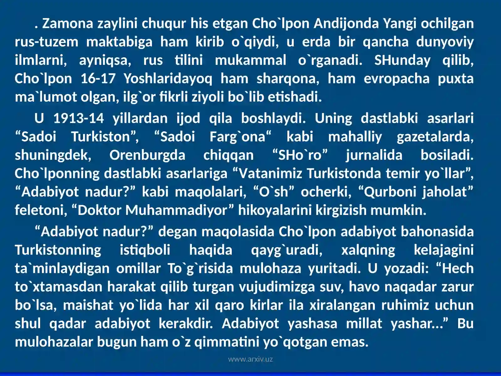 АbdulhаmidSulаymono`g`liCho`lpon 4