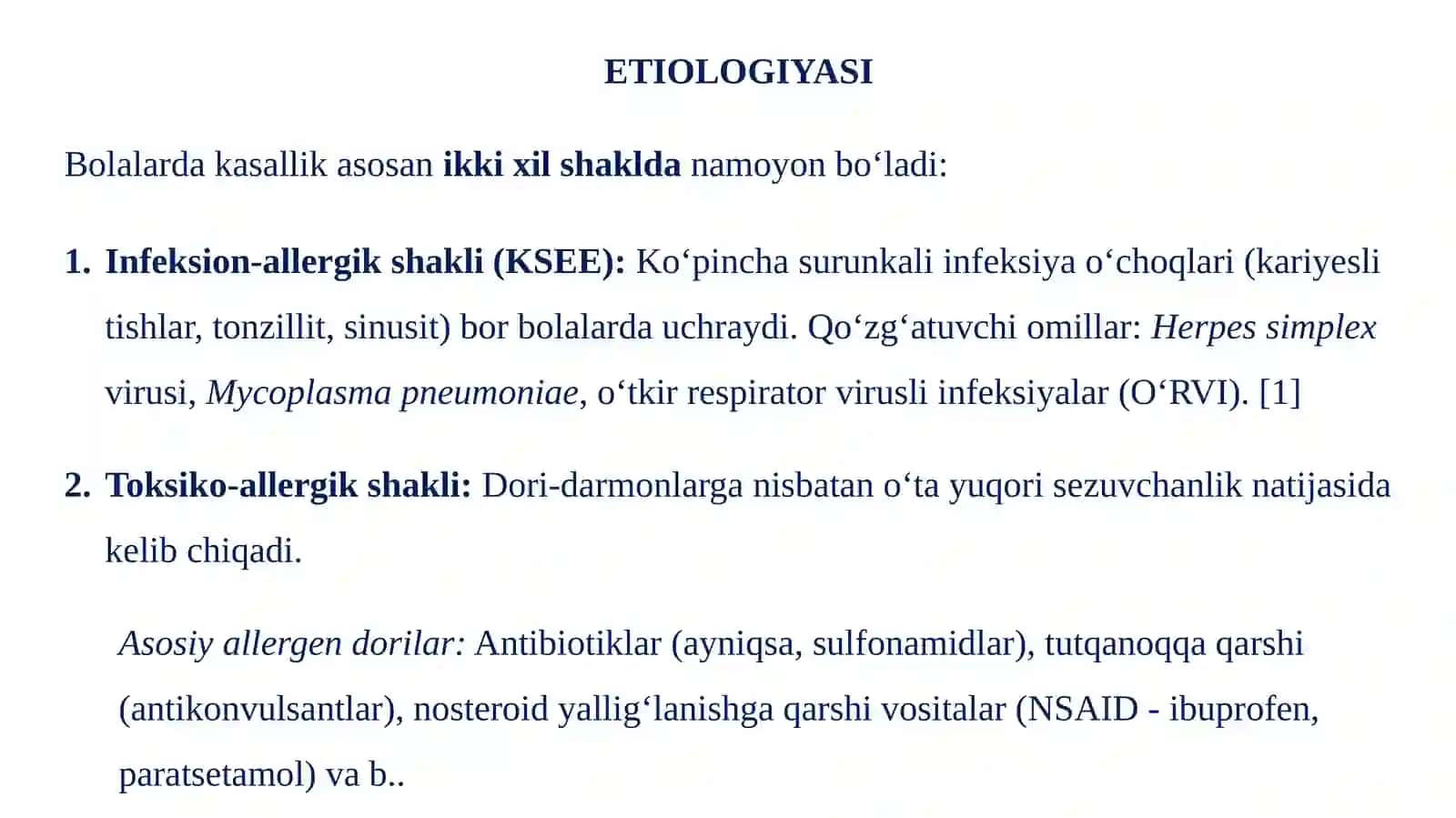 Bolalarda Og‘iz Bo‘shlig‘i Shilliq Qavatida Ko‘p Belgili Ekssudatli Eritemani 4