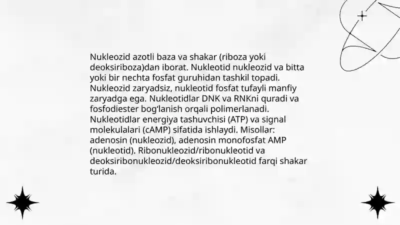 Nuklein kislotalarning tuzilishi 4