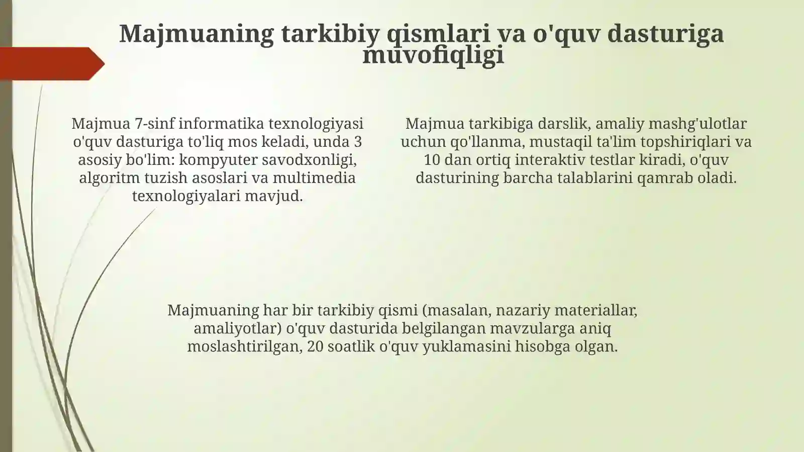 7 sinf informatika texnologiyalari fanidan elektron o'quv-uslubiy majmua yaratish metodikasi 4