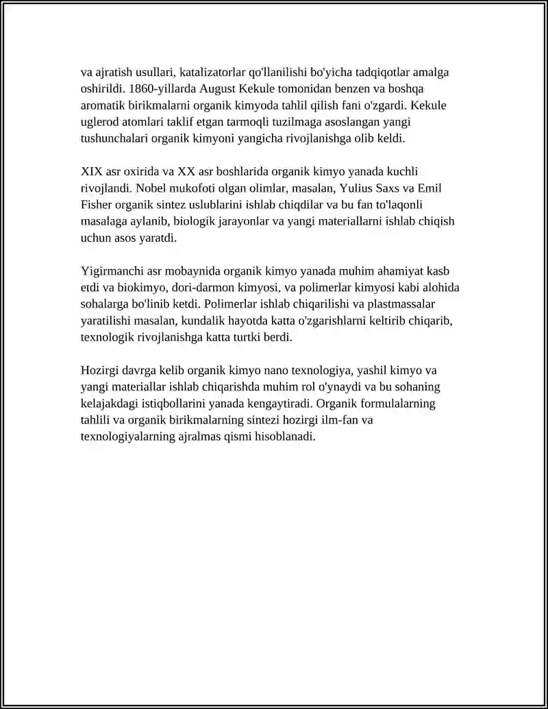 ORGANIK KIMYO TARIXI 4