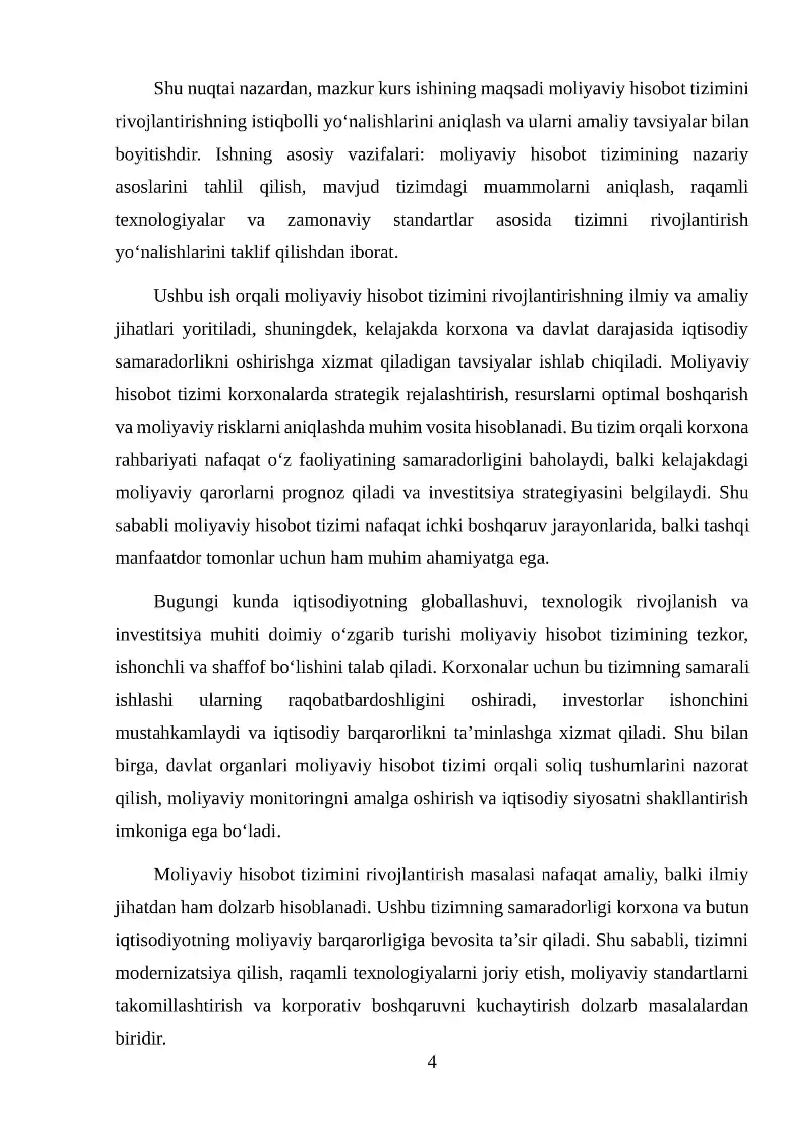 Moliyaviy hisobot tizimini rivojlantirishning ISTIQBOLLI YO'NALISHLARI 4