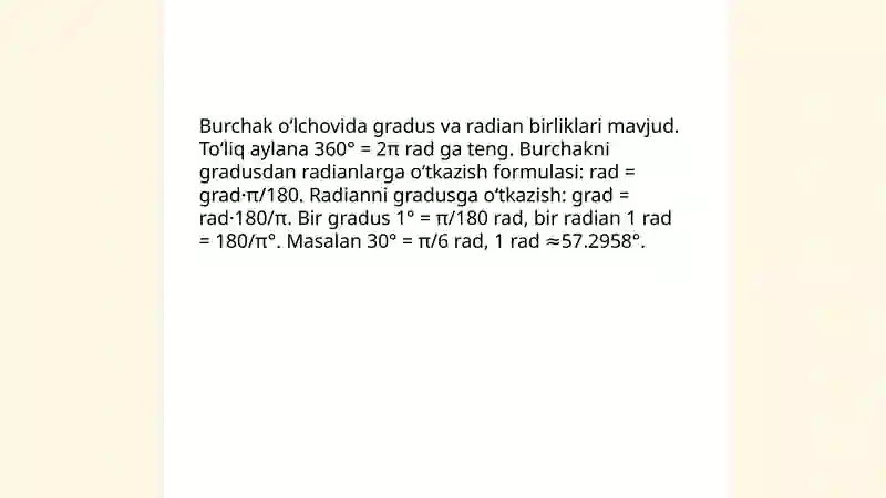 Trigonometriyaga kirish 4
