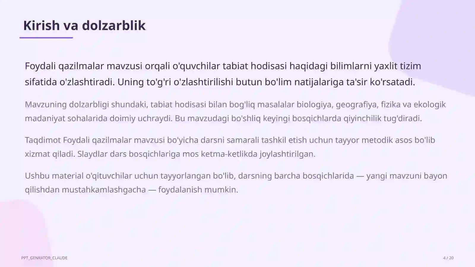 Foydali qazilmalar (3-sinf) 4