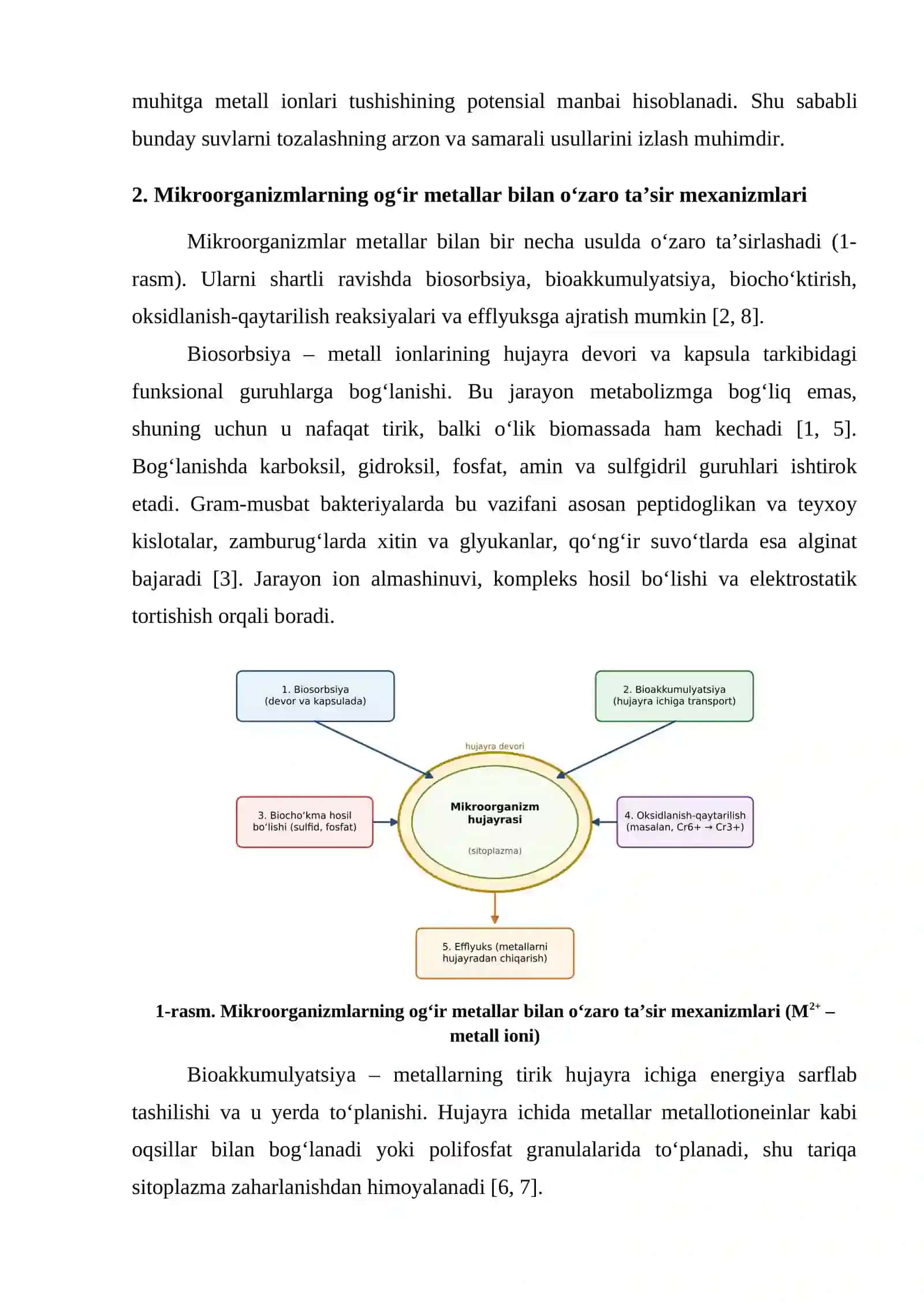 OG‘IR METALLARNI SORBSIYALOVCHI MIKROORGANIZMLAR 4