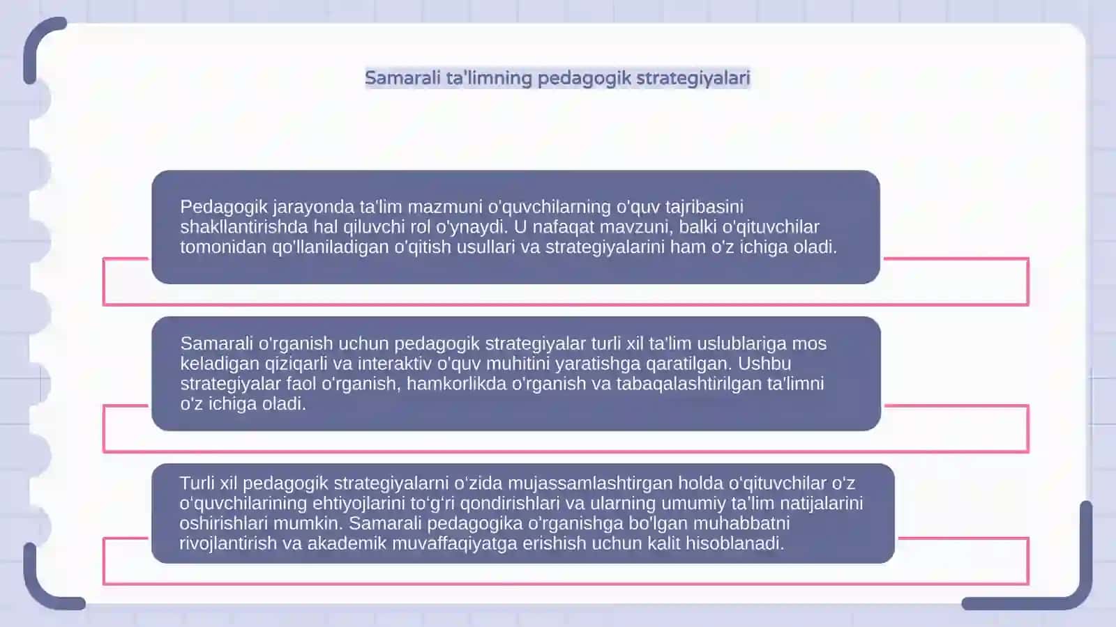 Pedagogik jarayonda tarbiyaning mazmuni 4