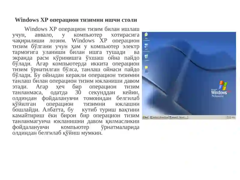 Windows операцион тизими 4