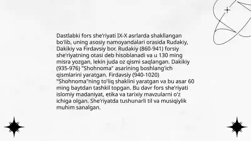 Forsiy tilda,arab yozuvida yozilgan dastlabki manbalar 4