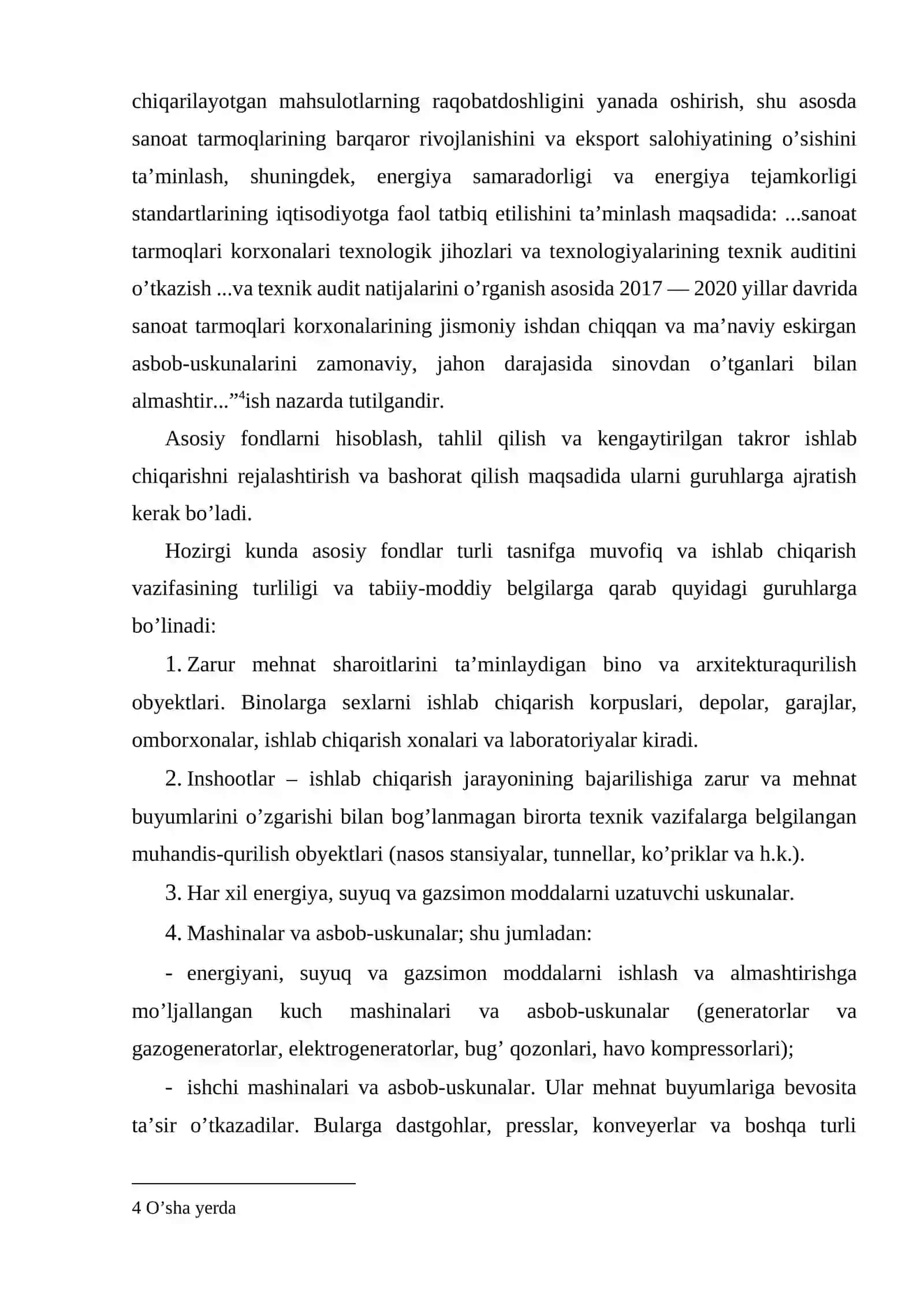 Asosiy fondlarning iqtisodiy mohiyati va ahamiyati, tarkibi va tuzilishi 4