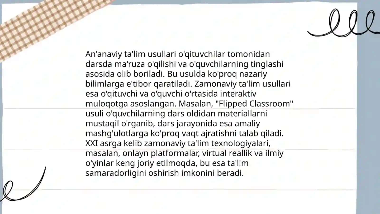 Ta'lim metodlari va usullari tushunchalari 4