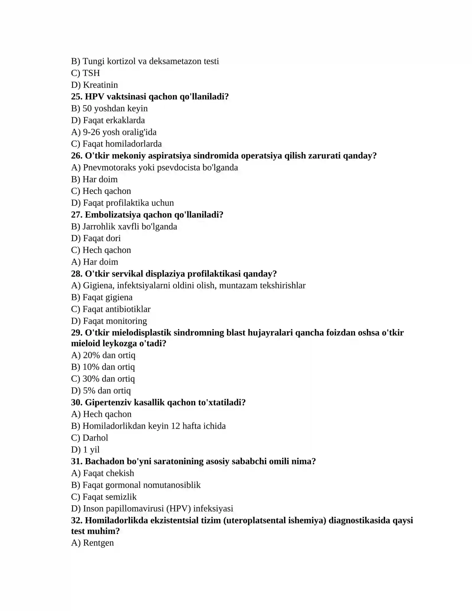 ARGOS imtihon testlari 4