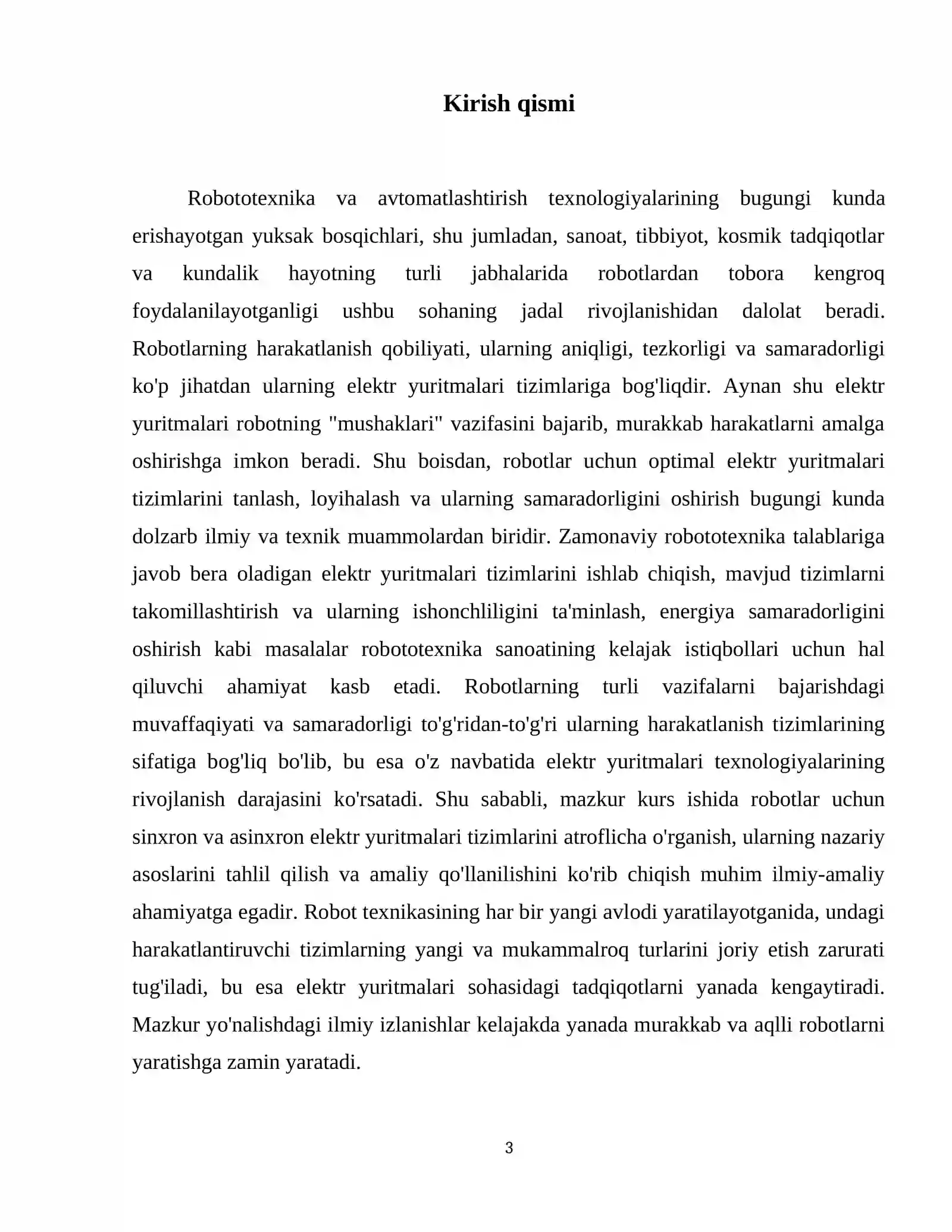 Robotlarni sinxron, asinxron elektr yurutmalari 4