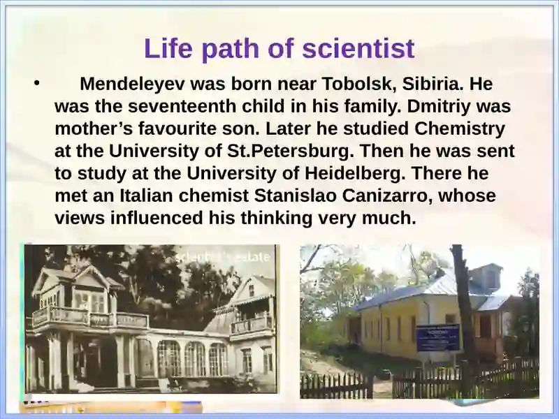 The table of Mendeleyev 4
