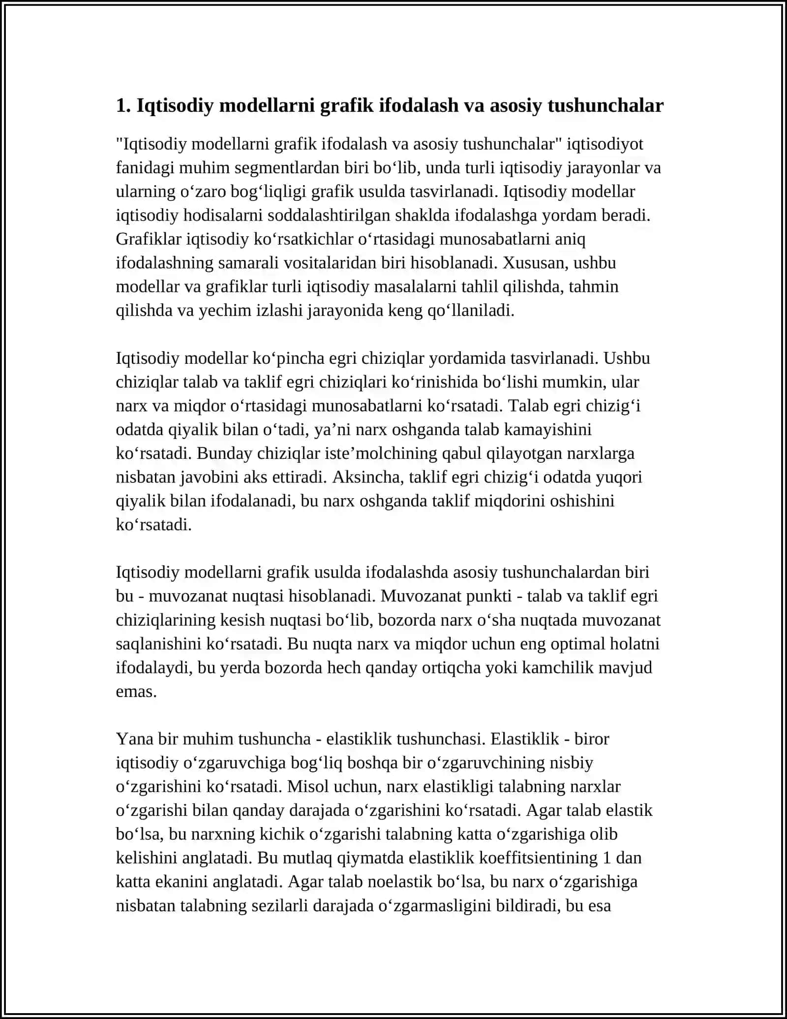 IQTISODIY MASALALARNI GRAFIK USULDA YECHISH VA TAHLIL QILISH 4