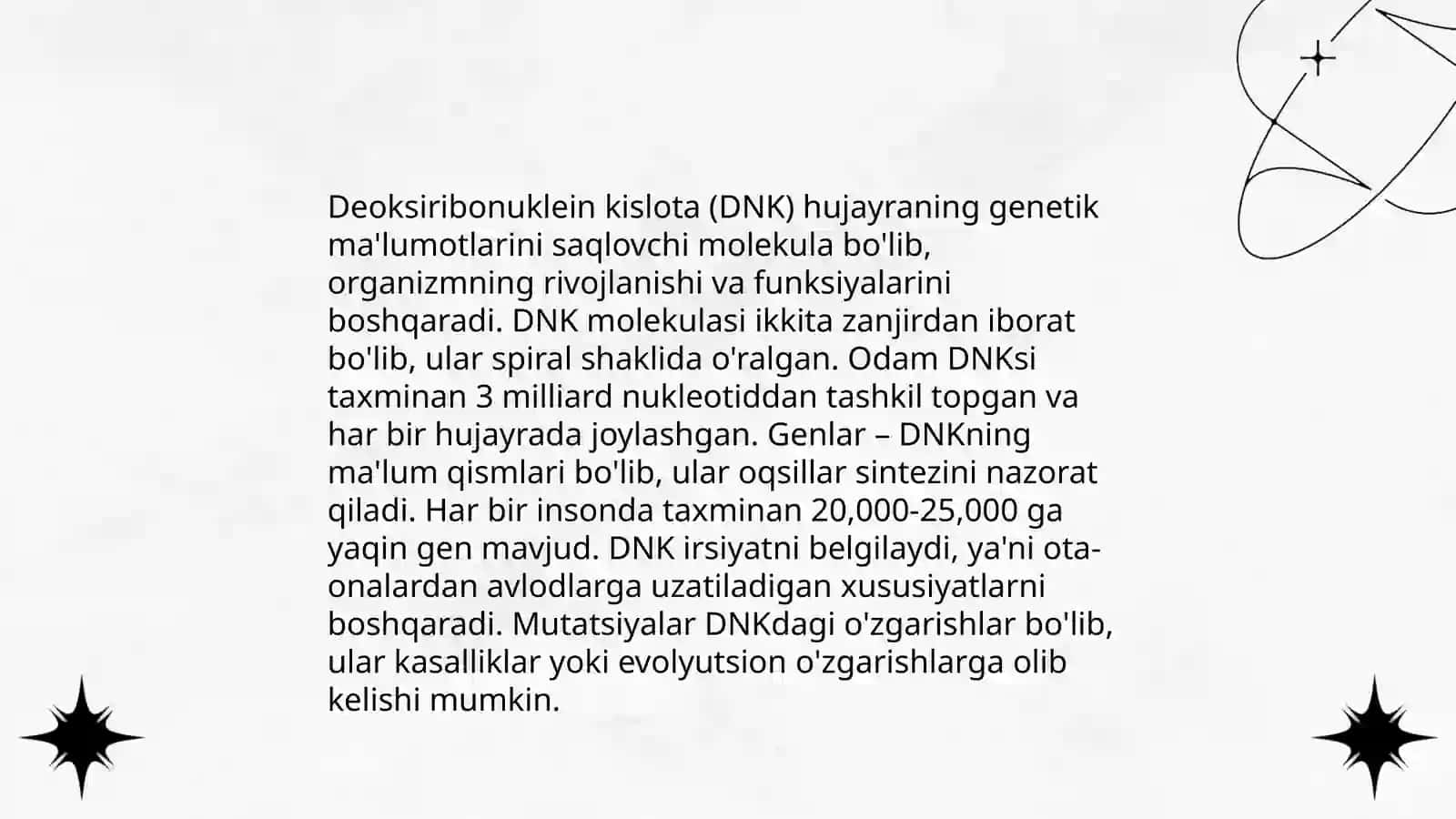Genomika. Irsiy omilning tuzilishi va xususiyatlari 4