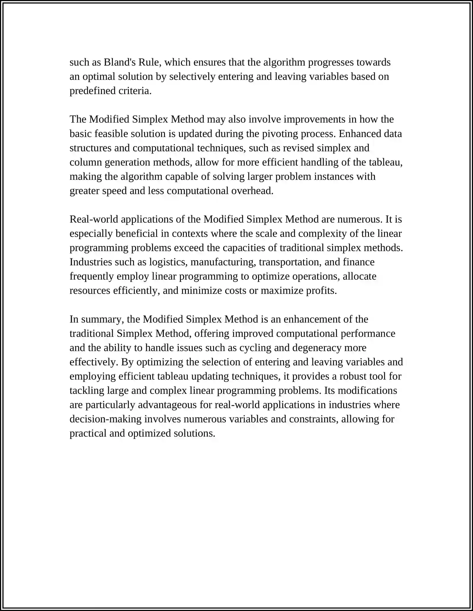 MODIFIED SIMPLEX METHOD 4