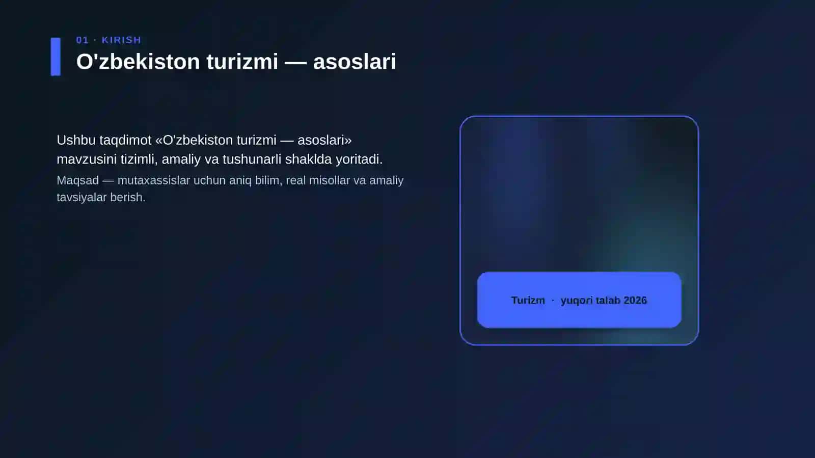 O'zbekiston turizmi — asoslari 4
