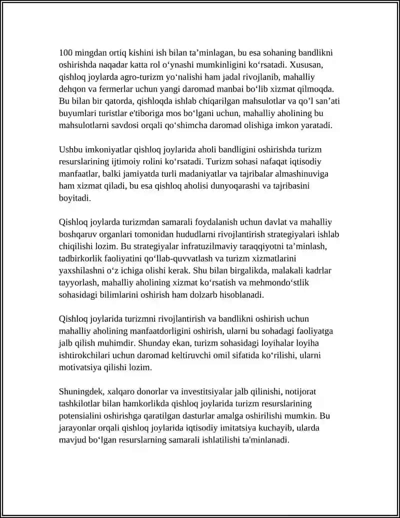 AHOLI BANDLIGINI OSHIRISHDA TURIZM RESURSLATINING IJTIMOIY ROLI 4