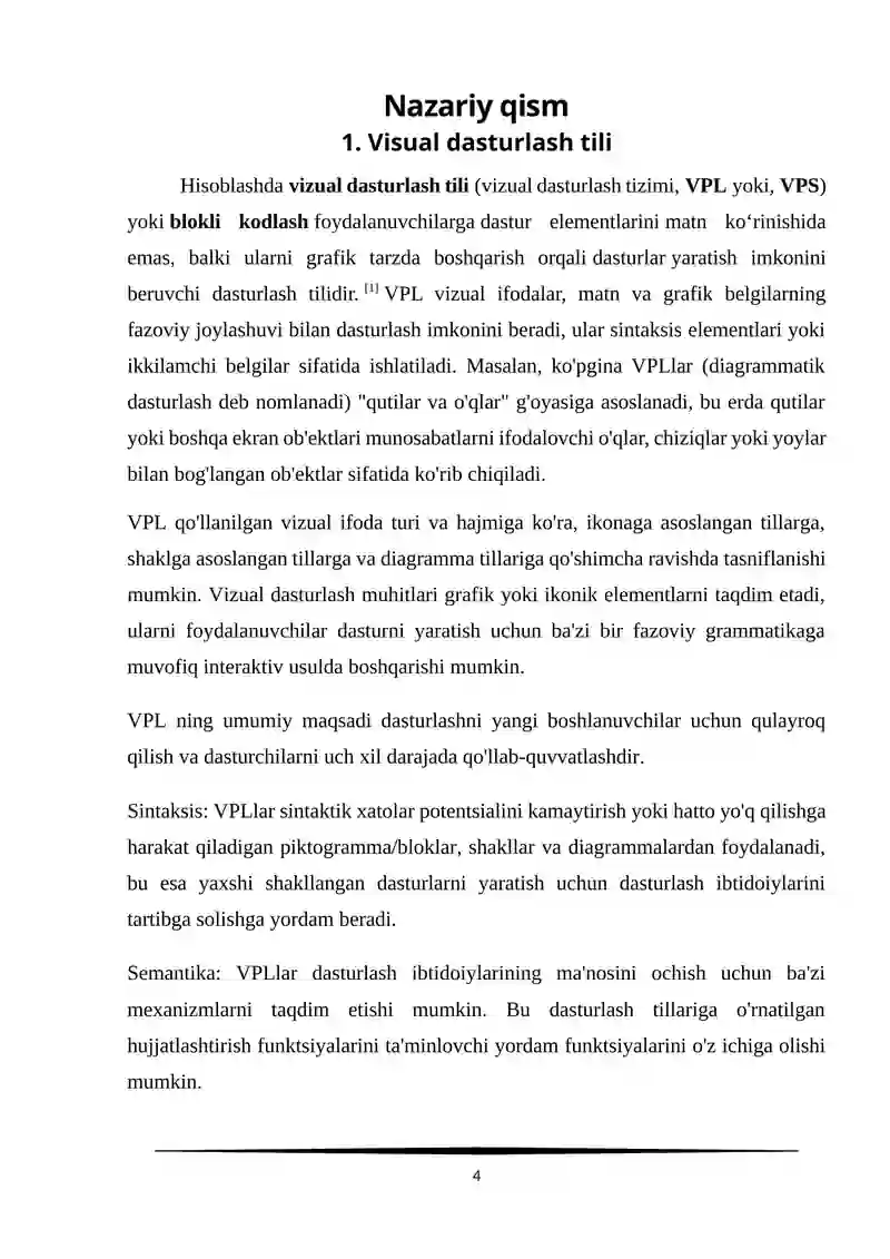 Dasturlash asoslari (kurs ishi) 4