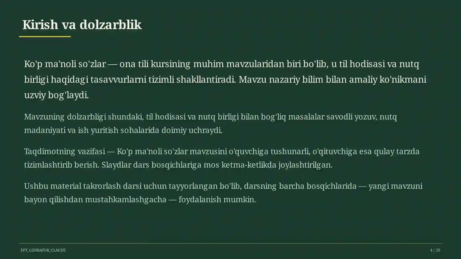 Ko'p ma'noli so'zlar (5-sinf) 4