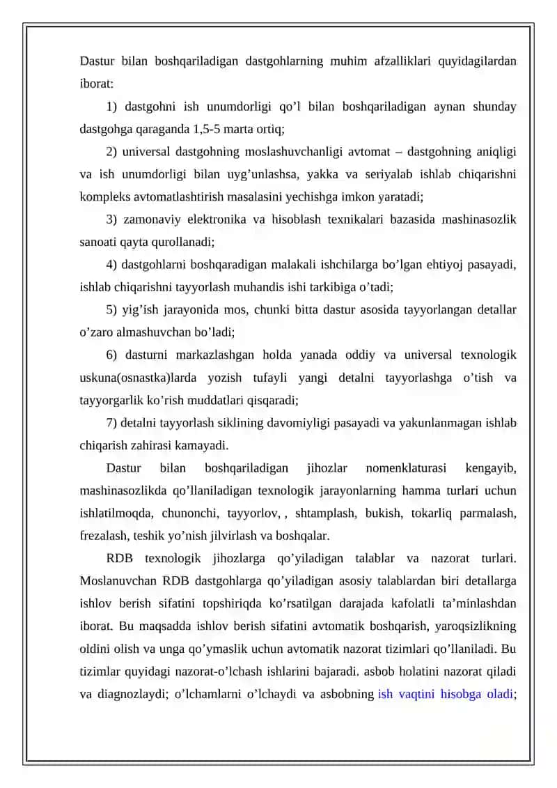 RDB tokarilik texnologik jihozlarini strukturaviy texnologik modellashtirish 4
