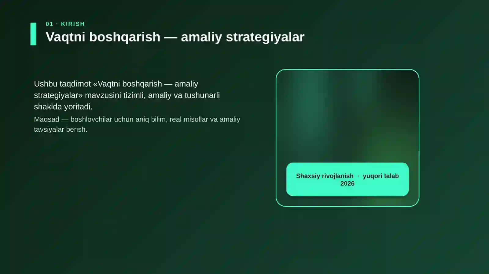 Vaqtni boshqarish — amaliy strategiyalar 4