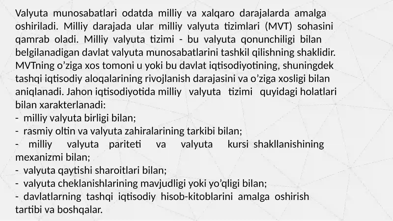 XALQARO VALYUTA MUNOSABATLARI VA TIZIMI 4