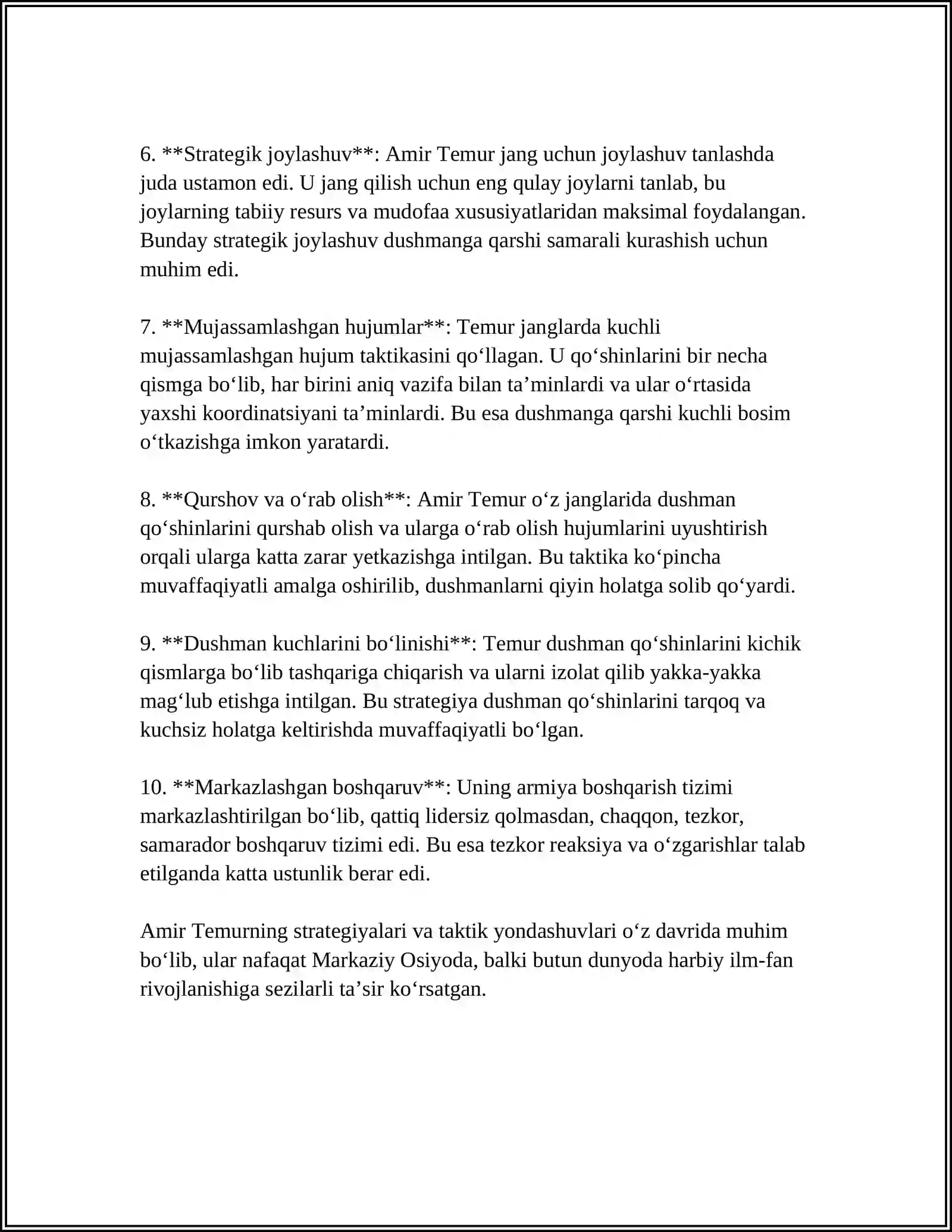 AMIR TEMUR JANGLARI 4