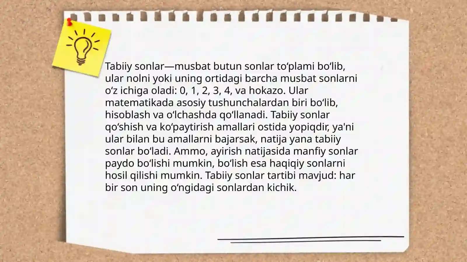 Nomanfiy butun sonlar to'plamining xossalari 4