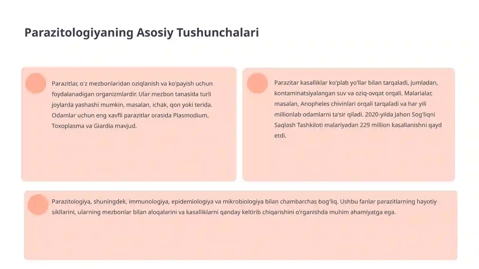 TIBBIYOT PARAZITOLOGIYASI.TIBBIYOT PROTOZOOLOGIYASI 4