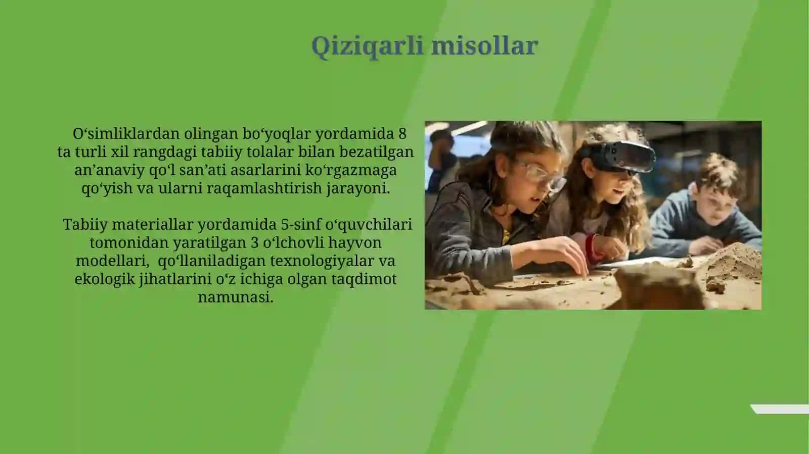 Texnologiya darslarida tabiiy materiallardan koʼrgazmalar tayyorlash 4