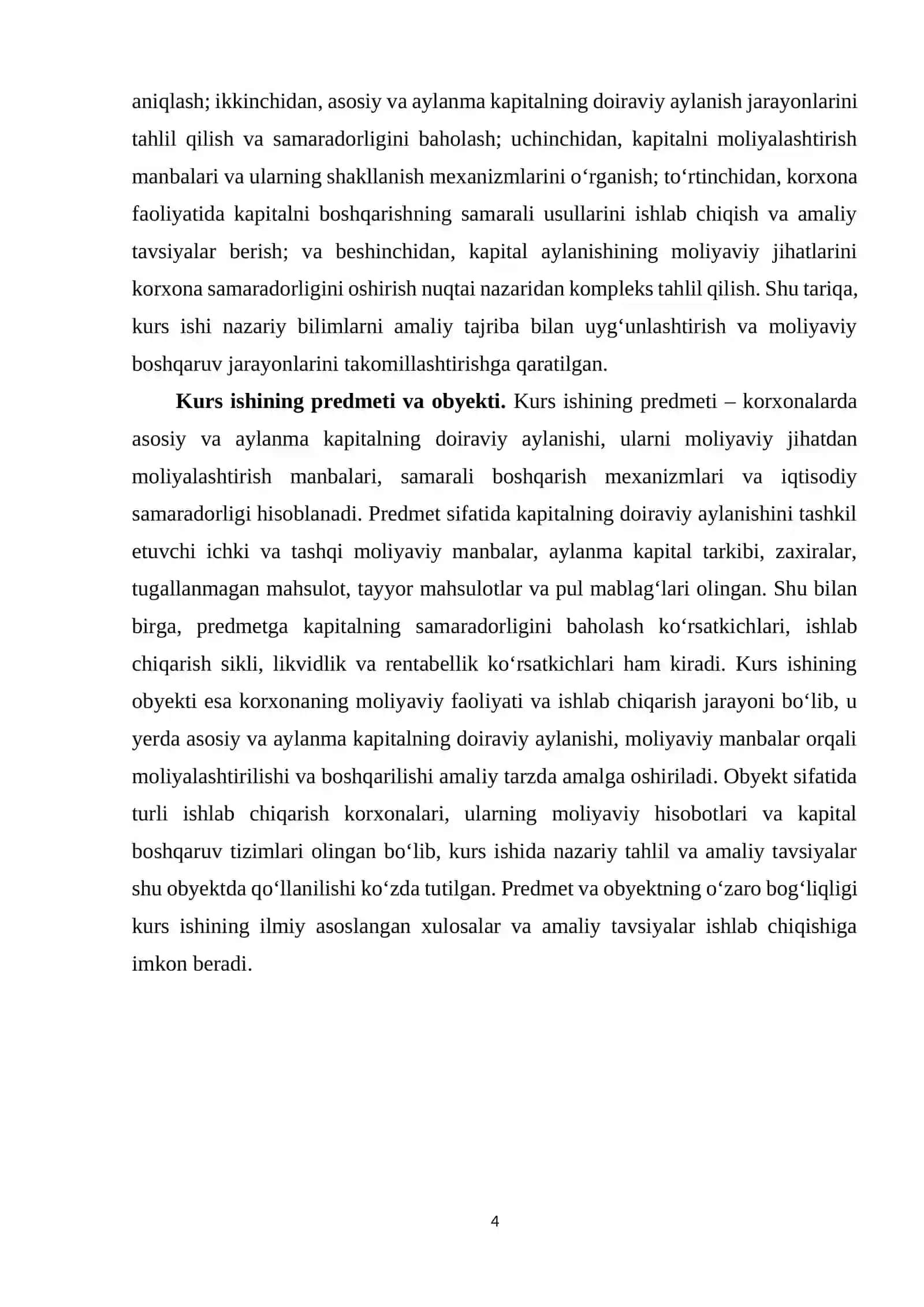 Asosiy va aylanma kapital doiraviy aylanishining moliyaviy jihatlari 4
