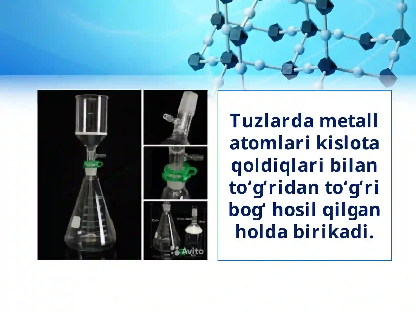 Tuzlarning nomlanishi, olinish usuli va xossalari 4