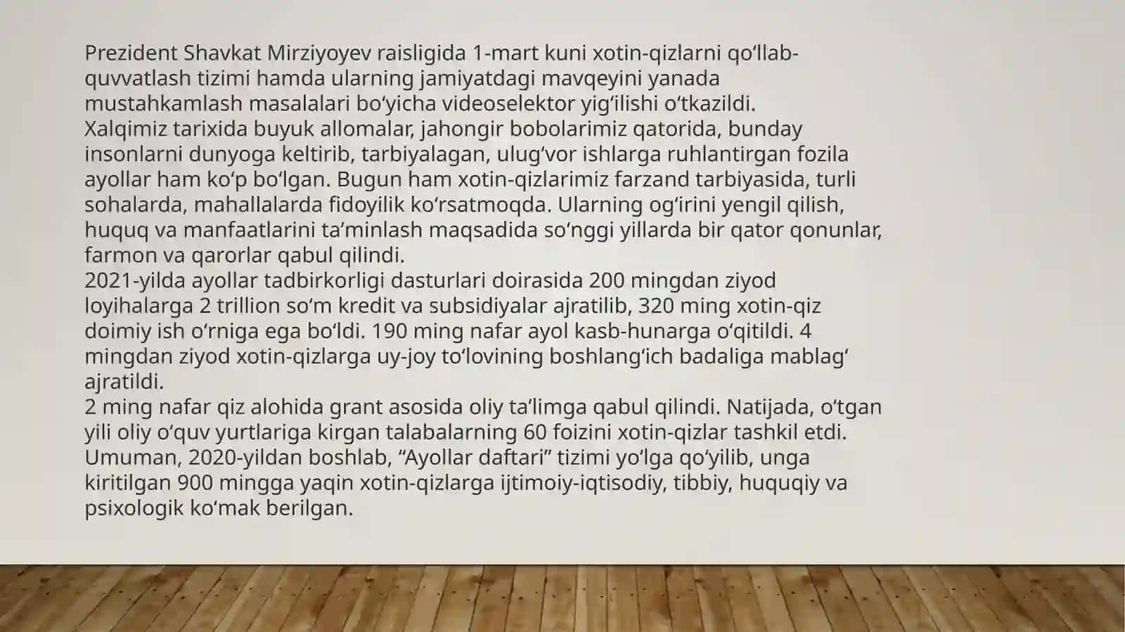 xotin-qizlar mehnat huquqlarinihimoya qilish kafolatlarini kuchaytirish 4