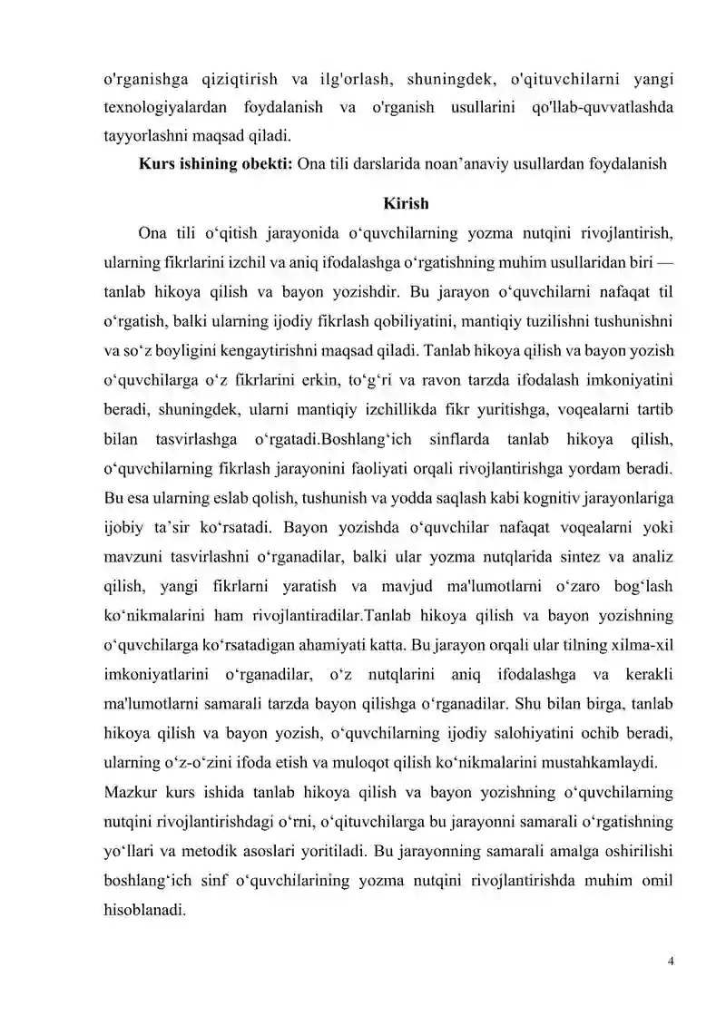 Tanlab hikoya qilish va bayon 4
