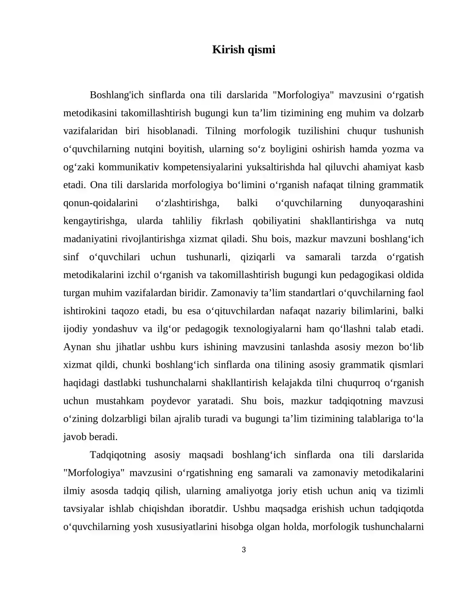 Ona tili: Boshlangʻich sinflarda "Morfologiya" mavzusini oʻrgatish metodikasi 4