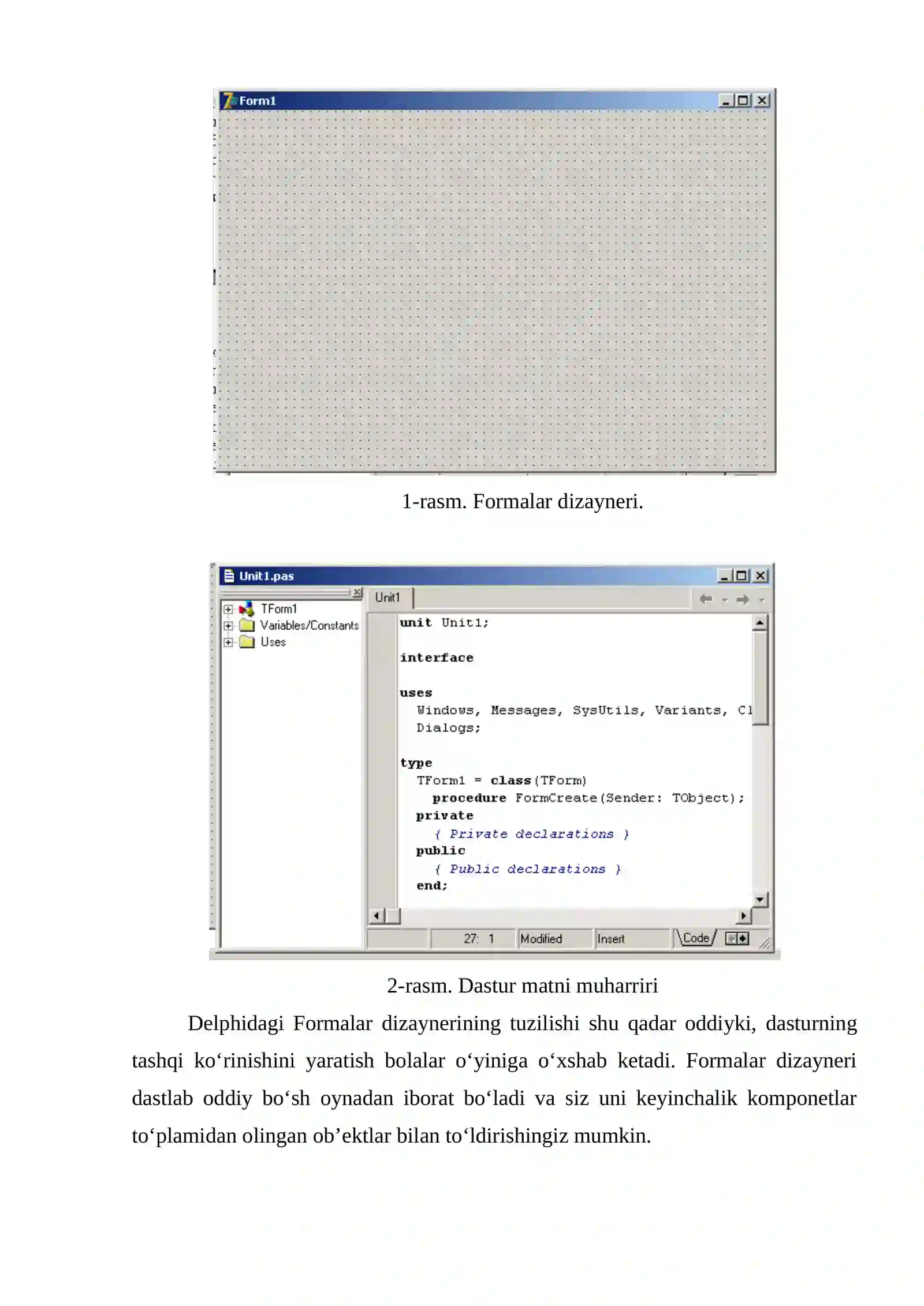 DELPHI DASTURLASH TILI 4
