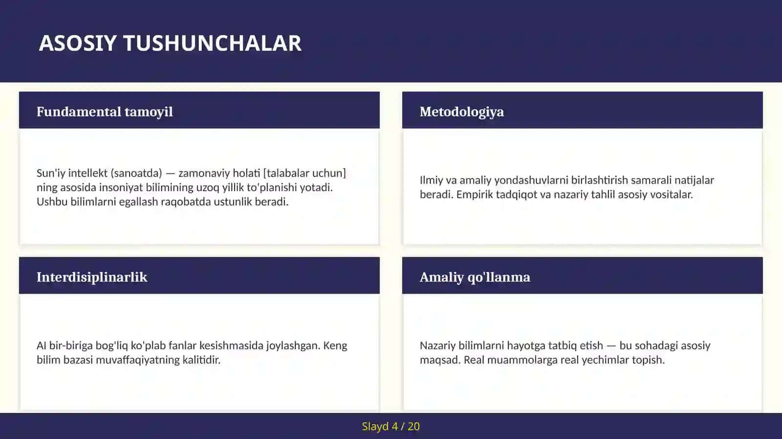 Sun'iy intellekt (sanoatda) — zamonaviy holati [talabalar uchun] 4