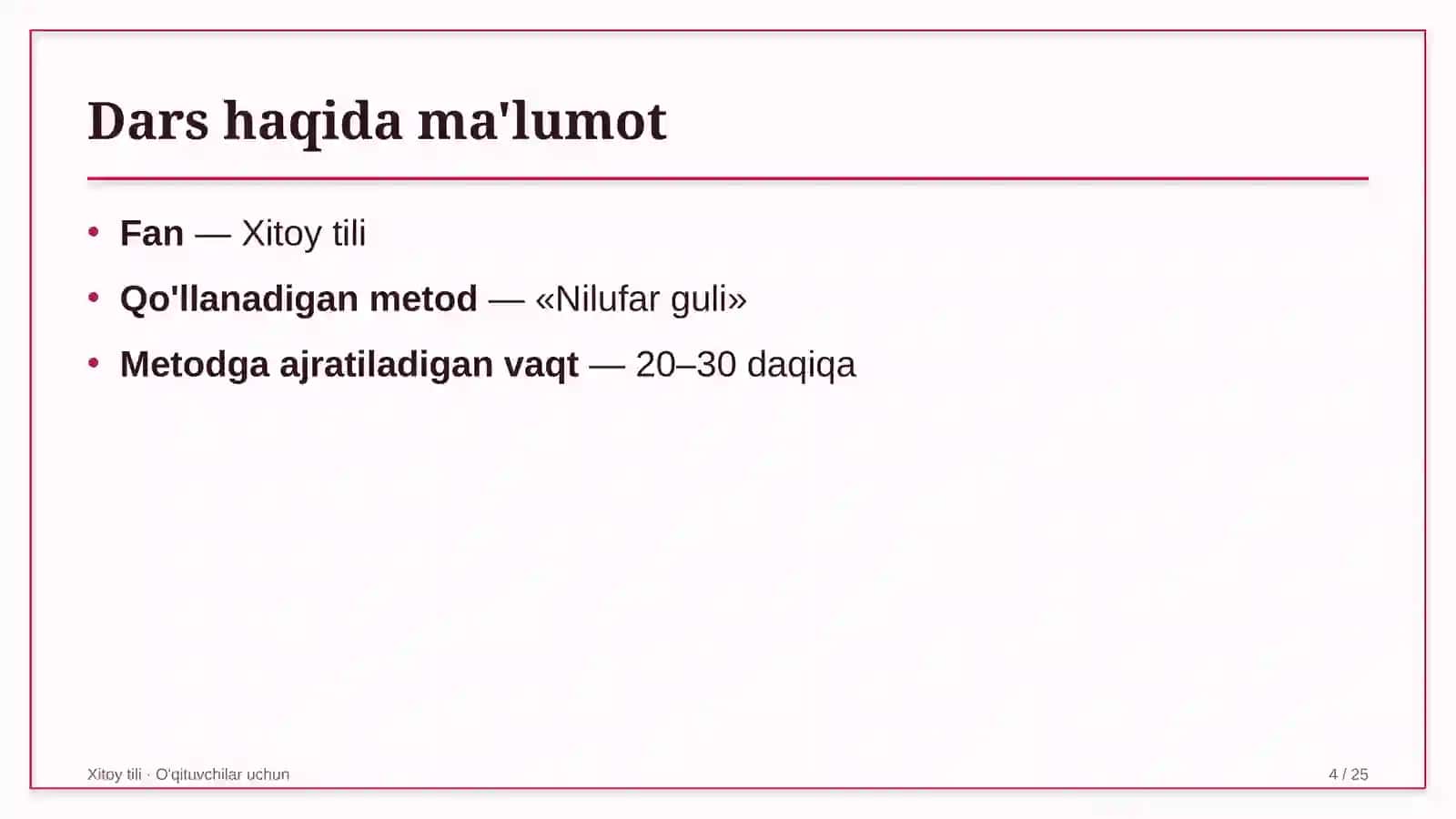 xitoy tili darslarida nilufar guli metodidan foydalanish 2743 4